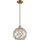 Long Bay 1 Light 10 inch Satin Brass Mini Pendant Ceiling Light