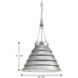 Blue Hill 3 Light 24.88 inch Galvanized Pendant Ceiling Light, Design Series