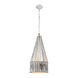 Bavaro 1 Light 12 inch White with Whitewash Mini Pendant Ceiling Light