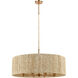 Laucala 8 Light 33 inch Satin Brass Chandelier Ceiling Light