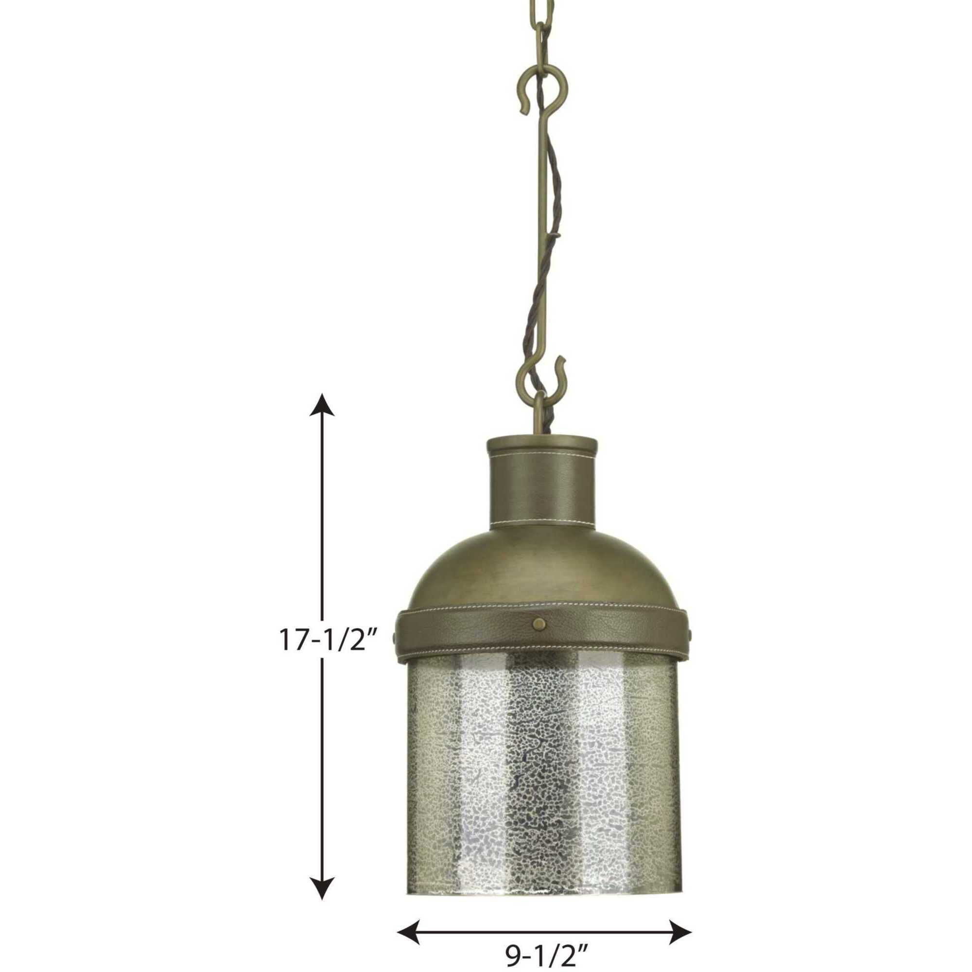 Frenchman Bay 1 Light 9.5 inch Aged Brass Pendant Ceiling Light, Design Series