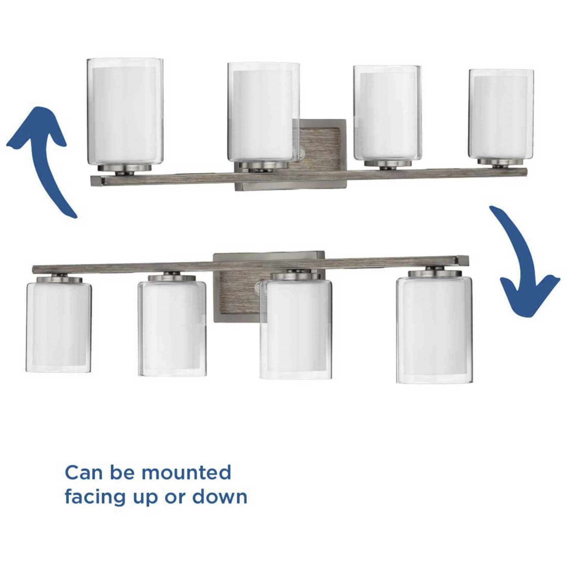 Beaches 4 Light 34 inch Brushed Nickel Bath Vanity Wall Light