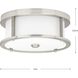 Beaches 2 Light 13 inch Brushed Nickel Flush Mount Ceiling Light