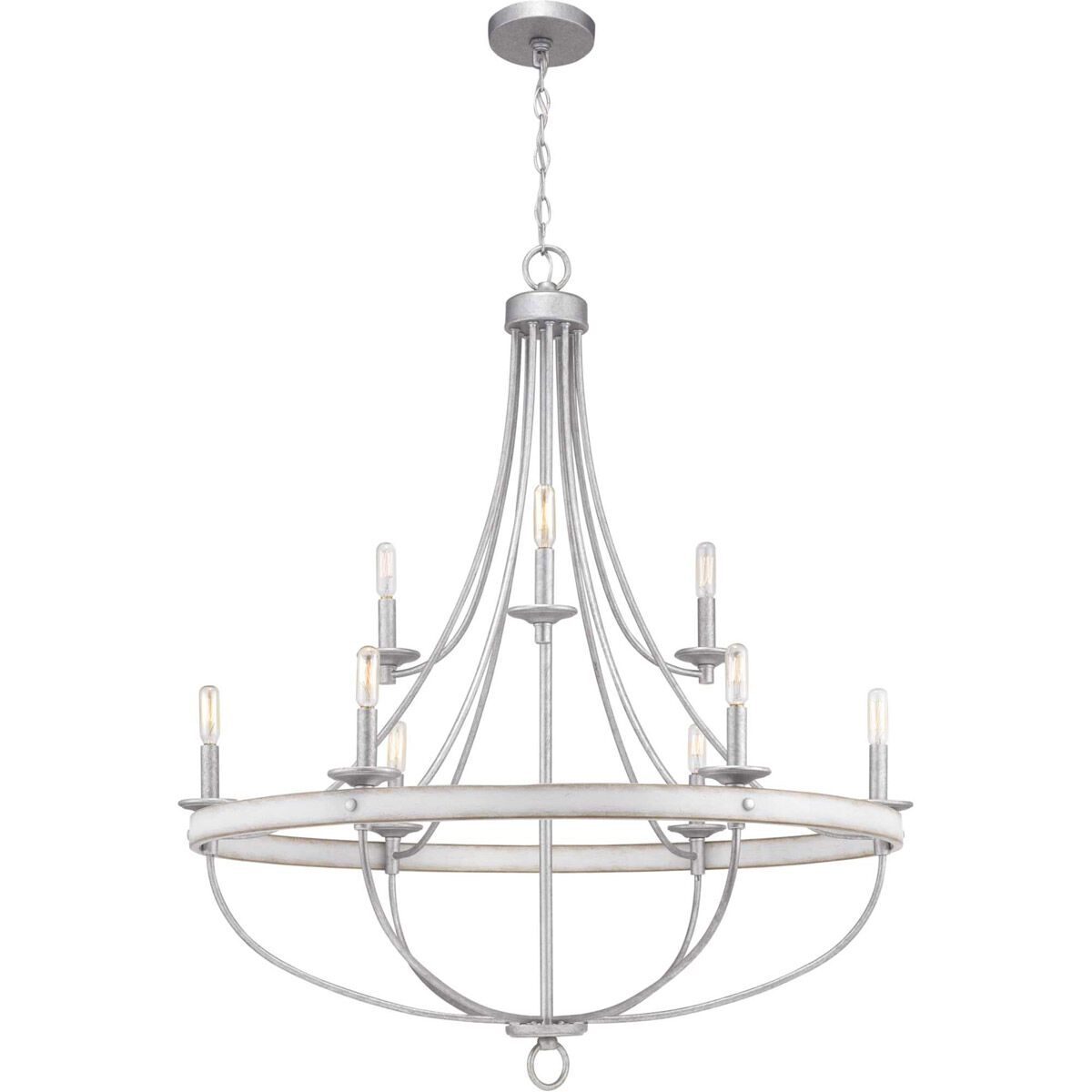 Camps Bay 9 Light 35.25 inch Galvanized Chandelier Ceiling Light