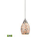 Dewey Beach LED 5 inch Satin Nickel Mini Pendant Ceiling Light