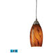 Old Saybrook LED 5 inch Satin Nickel Mini Pendant Ceiling Light
