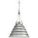 Blue Hill 3 Light 24.88 inch Galvanized Pendant Ceiling Light, Design Series
