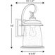 Queenscliff 1 Light 16 inch Antique Pewter Outdoor Wall Lantern, Medium