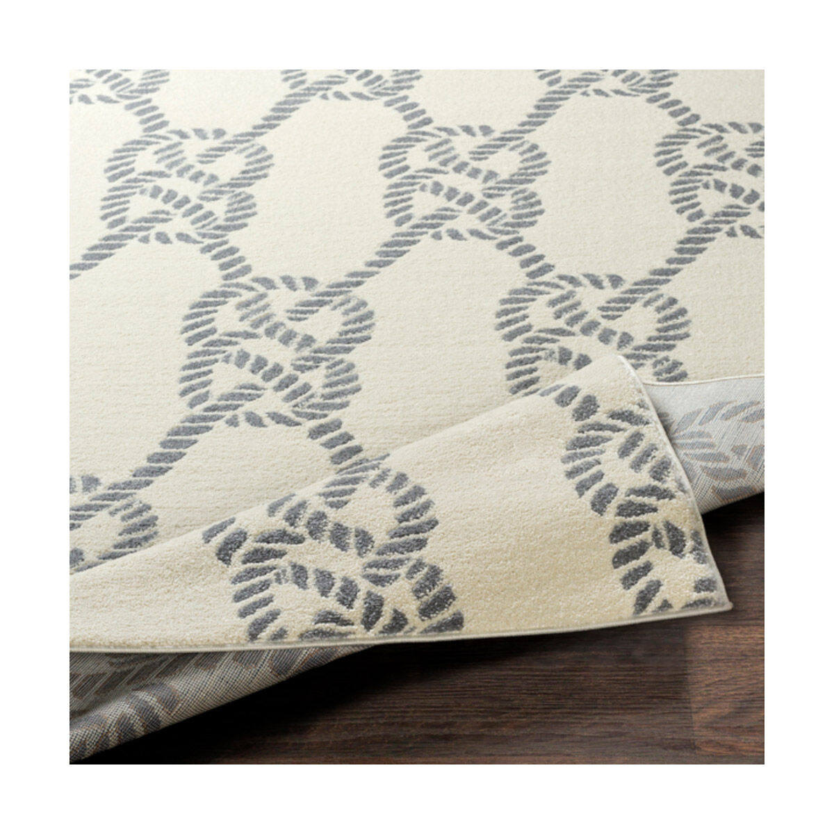 South Beach 87 X 31 inch Medium Gray/Cream Rugs, Runner