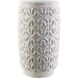 Upper New York Bay White and Tan Outdoor Planter, Medium