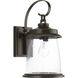 Queenscliff 1 Light 16 inch Antique Bronze Outdoor Wall Lantern, Medium