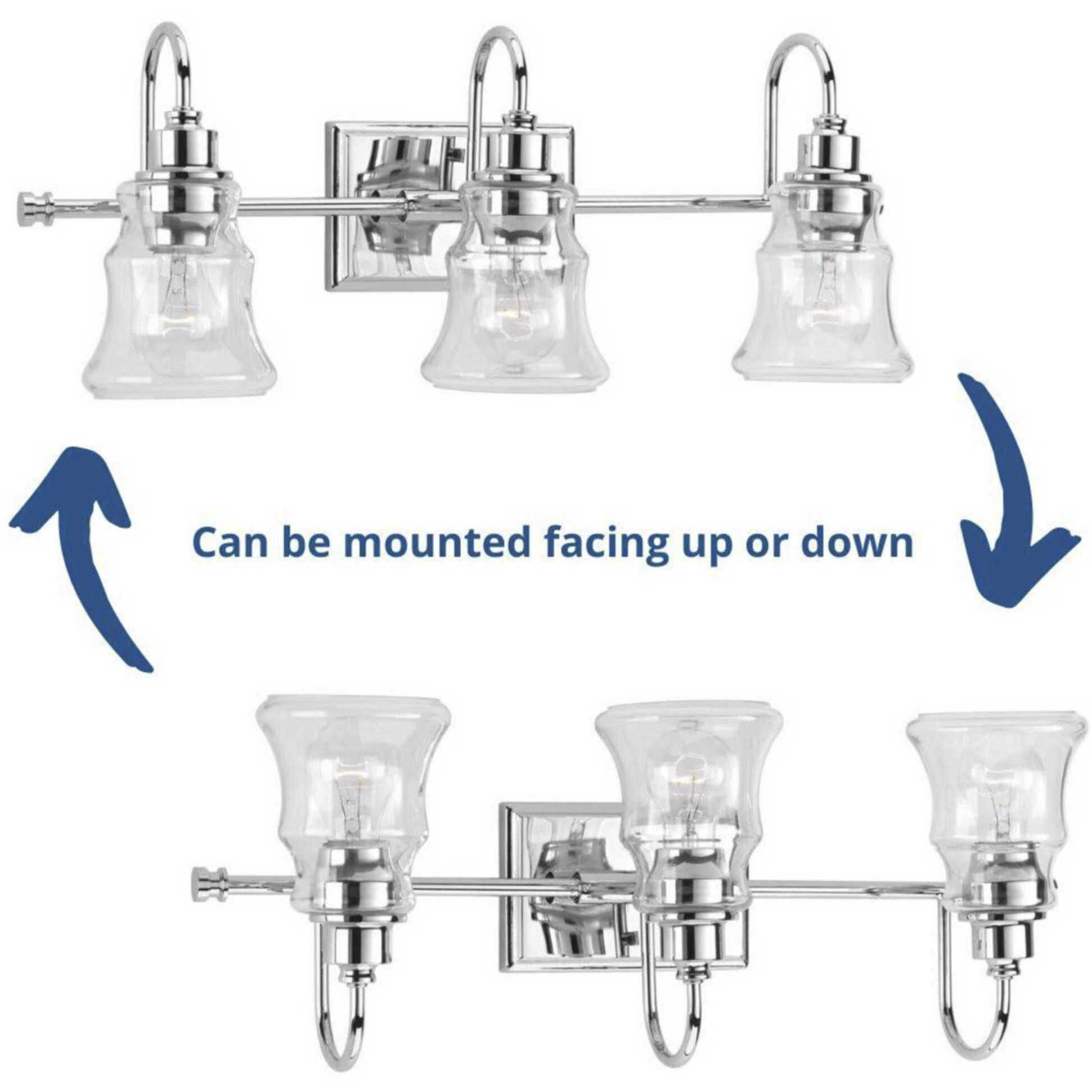 Maritime 3 Light 24 inch Polished Chrome Bath Vanity Wall Light