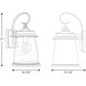 Queenscliff 1 Light 21 inch Antique Pewter Outdoor Wall Lantern, Large