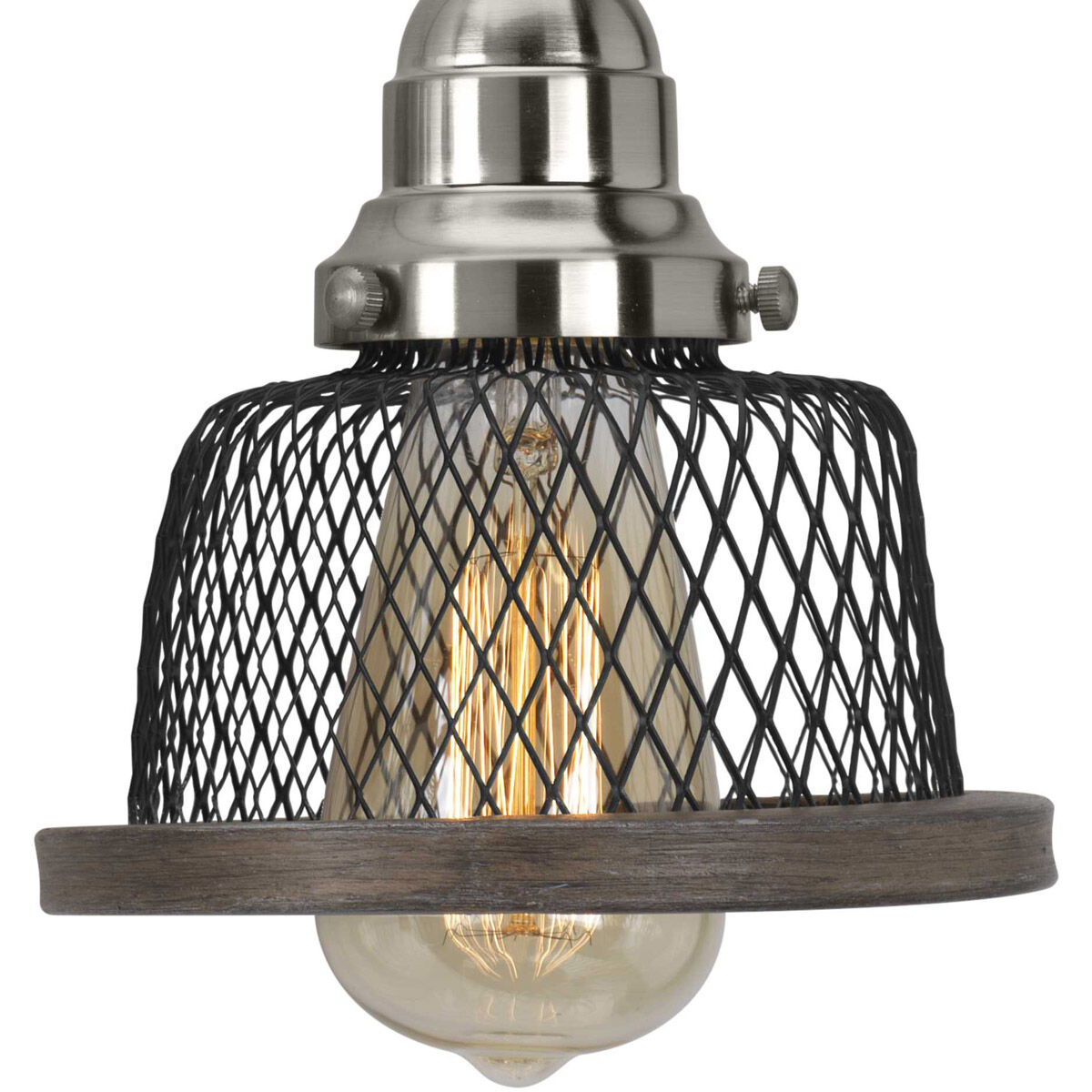 Biarritz 1 Light 8 inch Brushed Nickel Mini-Pendant Ceiling Light