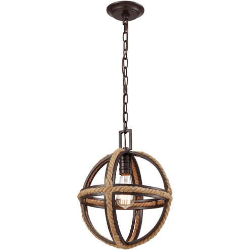 South Bay 1 Light 12 inch Oil Rubbed Bronze Mini Pendant Ceiling Light