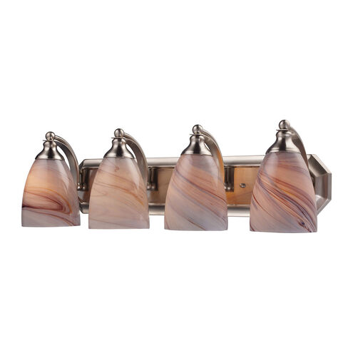 Sea of Azov 4 Light 27 inch Satin Nickel Vanity Light Wall Light