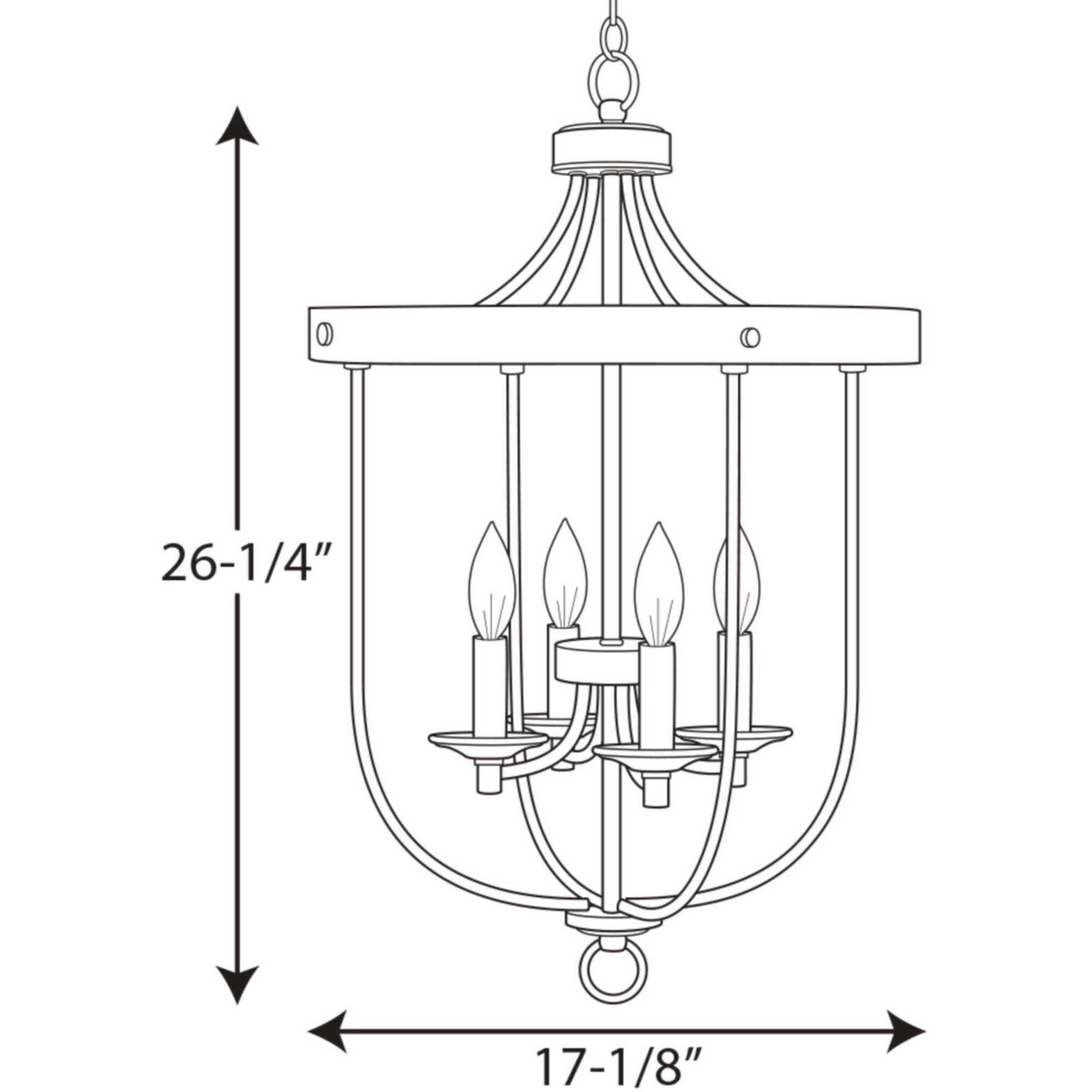 Camps Bay 4 Light 17.13 inch Galvanized Foyer Pendant Ceiling Light