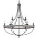 Camps Bay 9 Light 35 inch Graphite Chandelier Ceiling Light