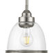 San Francisco Bay 1 Light 7 inch Brushed Nickel Mini-Pendant Ceiling Light