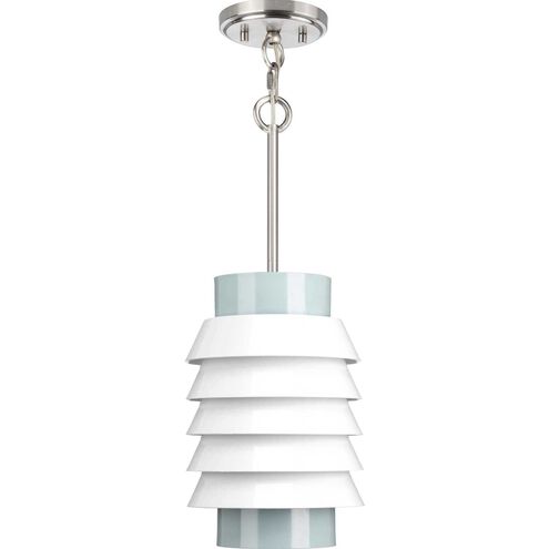 Railay Beach 1 Light 8 inch Brushed Nickel Pendant Ceiling Light, Design Series