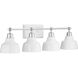 Paradise Beach 4 Light 33 inch Polished Chrome Bath Vanity Wall Light