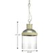 Frenchman Bay 1 Light 9.5 inch Antique Nickel Pendant Ceiling Light, Design Series