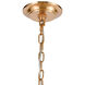 Laucala 6 Light 27 inch Satin Brass with Natural Abaca Chandelier Ceiling Light