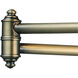 Englishman Bay 25 inch 150 watt Antique Brass Swingarm Sconce Wall Light