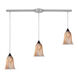 Aqua 3 Light 36 inch Satin Nickel Multi Pendant Ceiling Light, Configurable