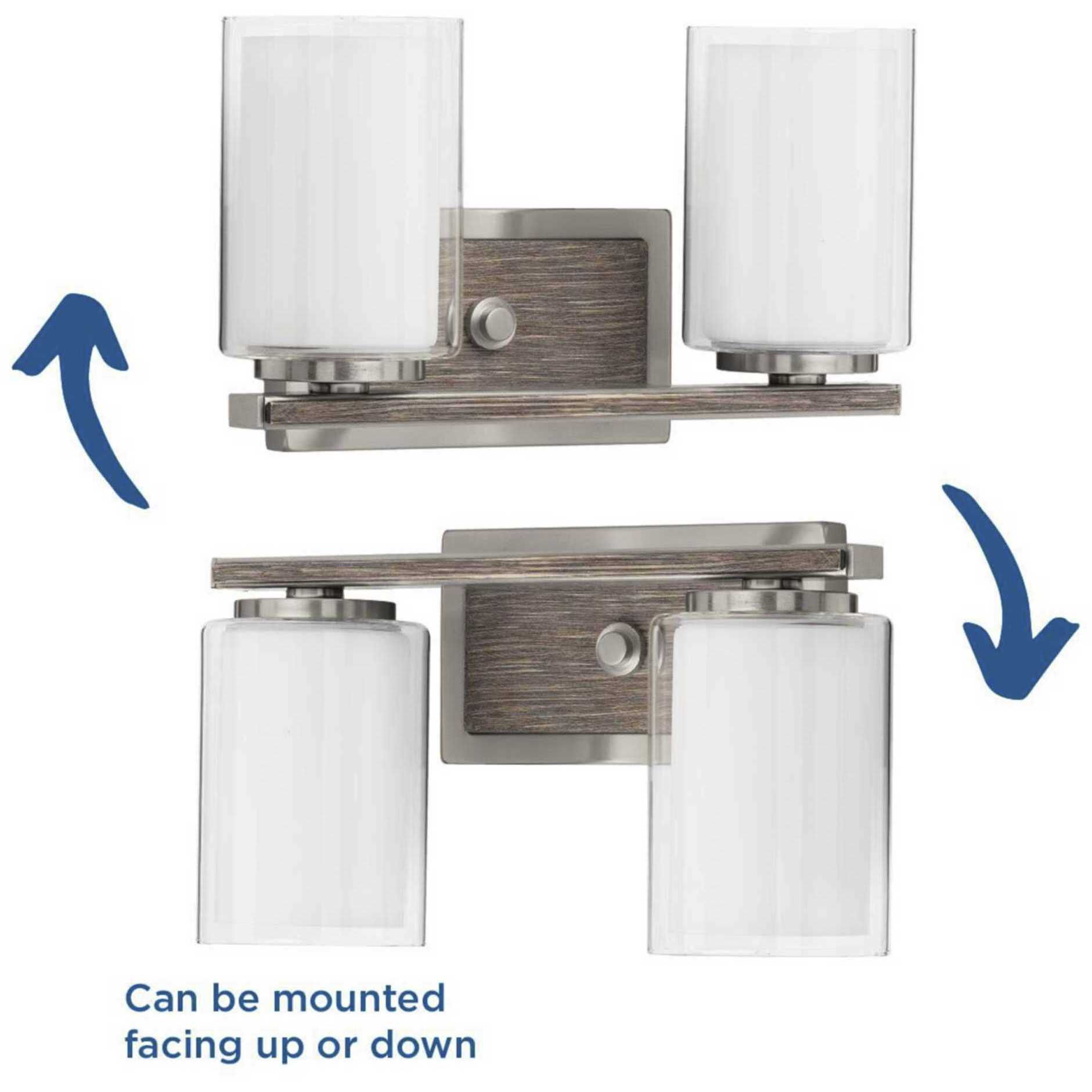 Beaches 2 Light 14 inch Brushed Nickel Bath Vanity Wall Light