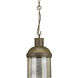 Frenchman Bay 1 Light 9.5 inch Aged Brass Pendant Ceiling Light, Design Series