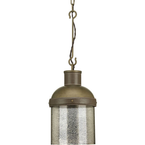 Frenchman Bay 1 Light 9.5 inch Aged Brass Pendant Ceiling Light, Design Series