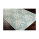 Atlantic 96 X 60 inch Aqua/Ivory Rugs, Wool