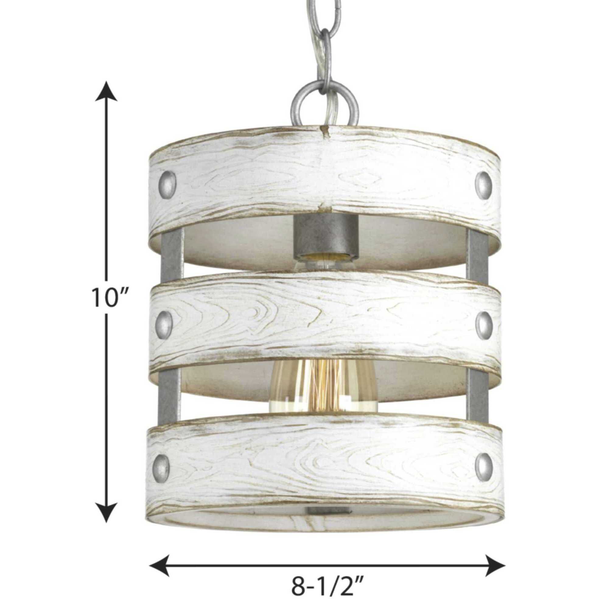 Camps Bay 1 Light 8.5 inch Galvanized Mini-Pendant Ceiling Light