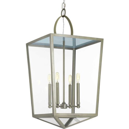 Oludeniz Beach 4 Light 16.25 inch Antique Nickel Foyer Pendant Ceiling Light, Design Series