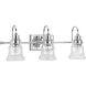 Maritime 3 Light 24 inch Polished Chrome Bath Vanity Wall Light