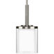 Beaches 1 Light 6 inch Brushed Nickel Mini-Pendant Ceiling Light