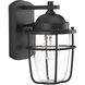 Flatts 1 Light 11 inch Black Outdoor Wall Lantern
