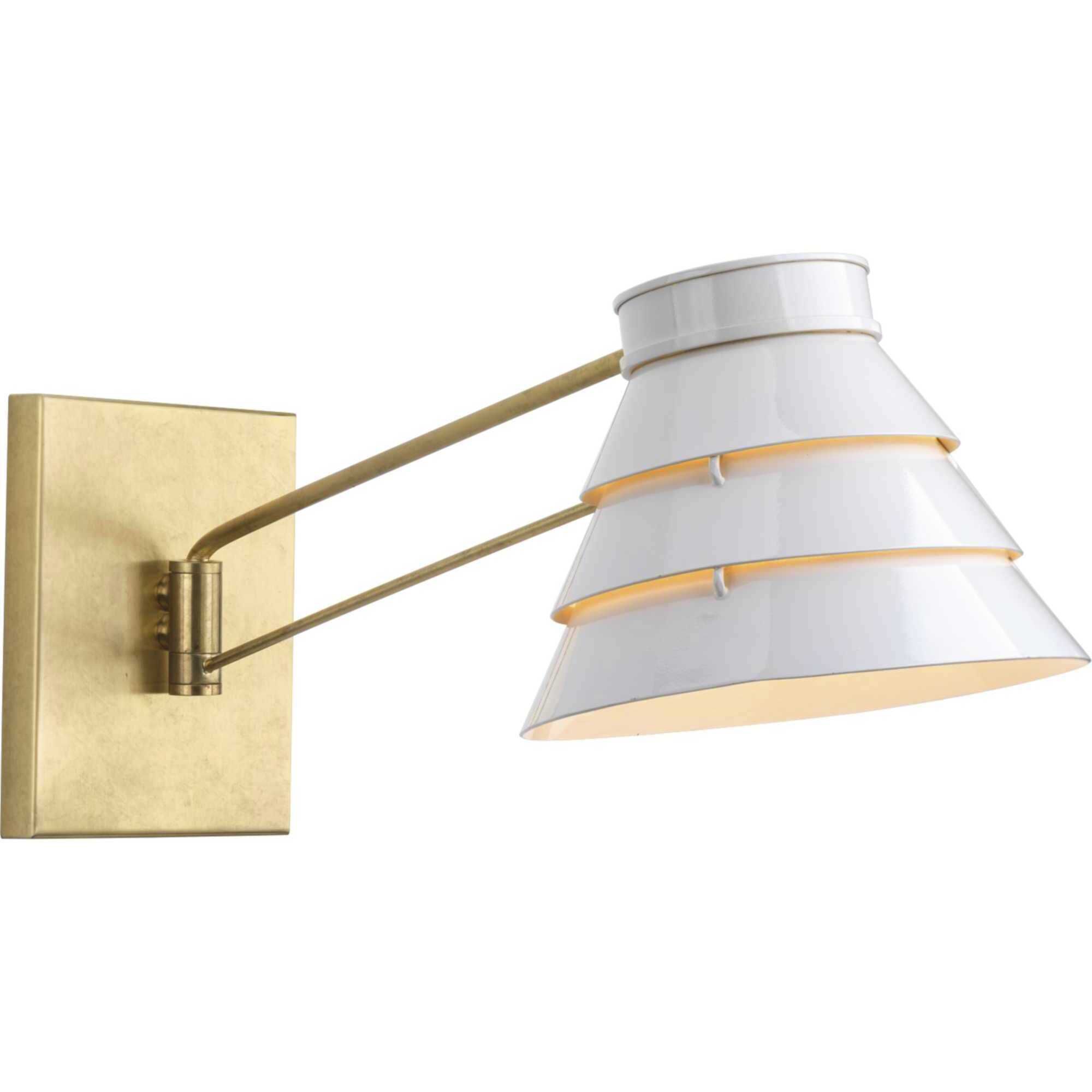 Railay Beach 22.5 inch 60 watt Brushed Brass Swing Arm Wall Sconce Wall Light, Design Series