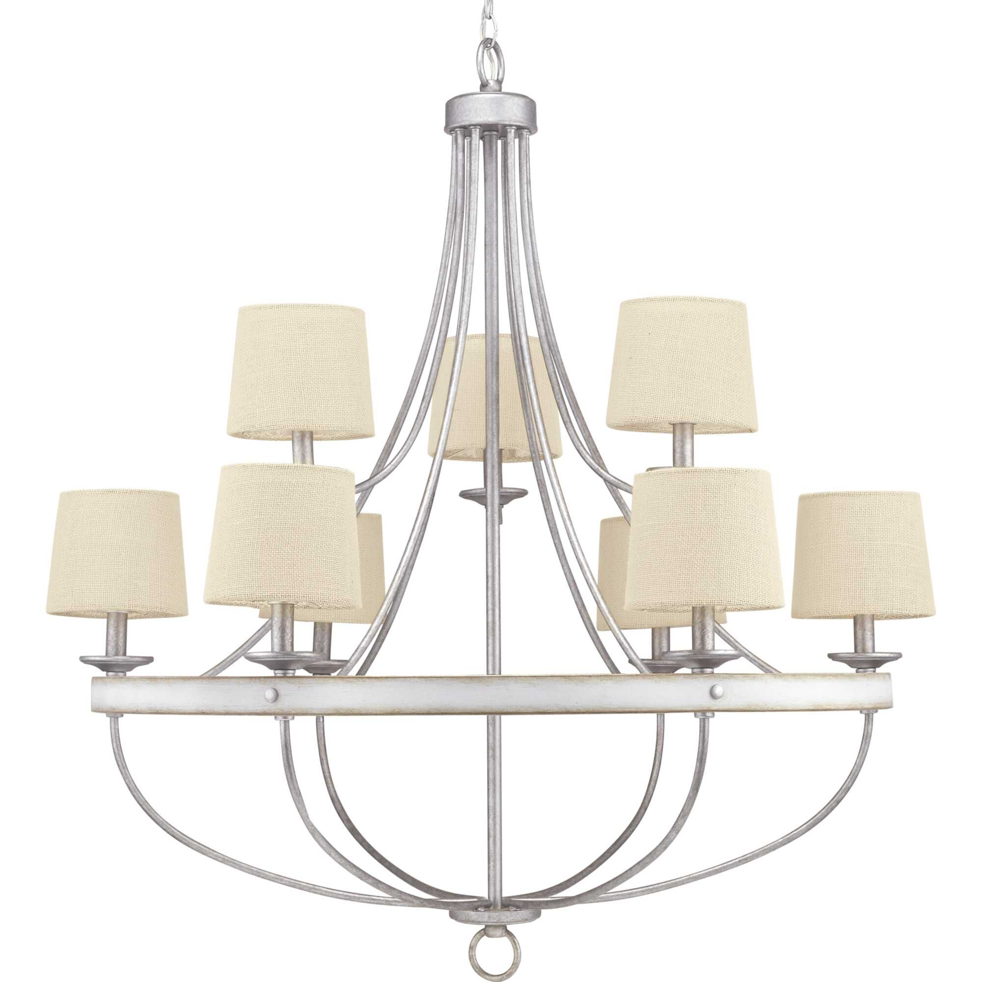 Camps Bay 9 Light 35 inch Galvanized Chandelier Ceiling Light