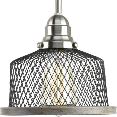 Biarritz 1 Light 8 inch Brushed Nickel Mini-Pendant Ceiling Light