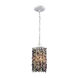 Camden 1 Light 6 inch White with Purple and Green Mini Pendant Ceiling Light