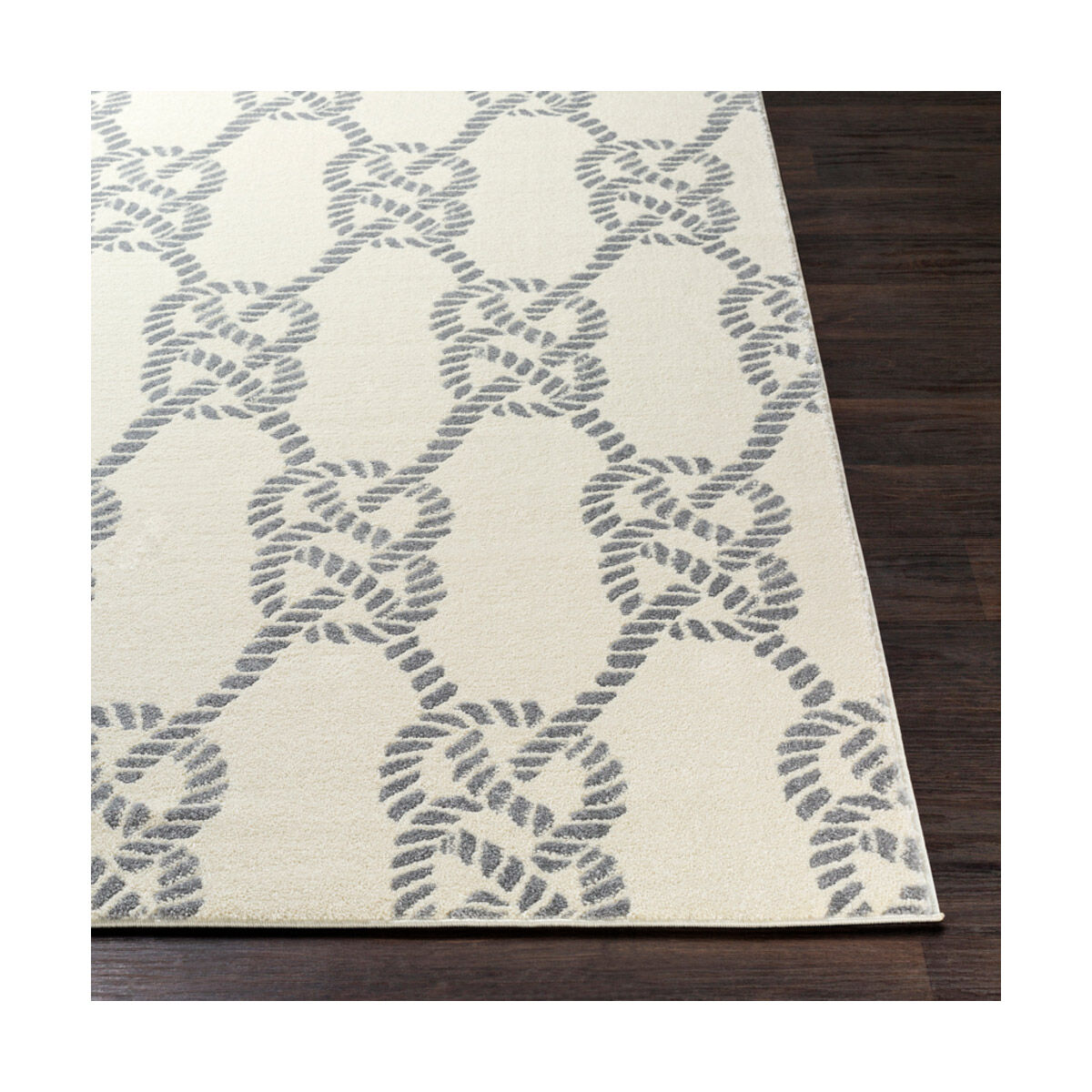 South Beach 87 X 31 inch Medium Gray/Cream Rugs, Runner