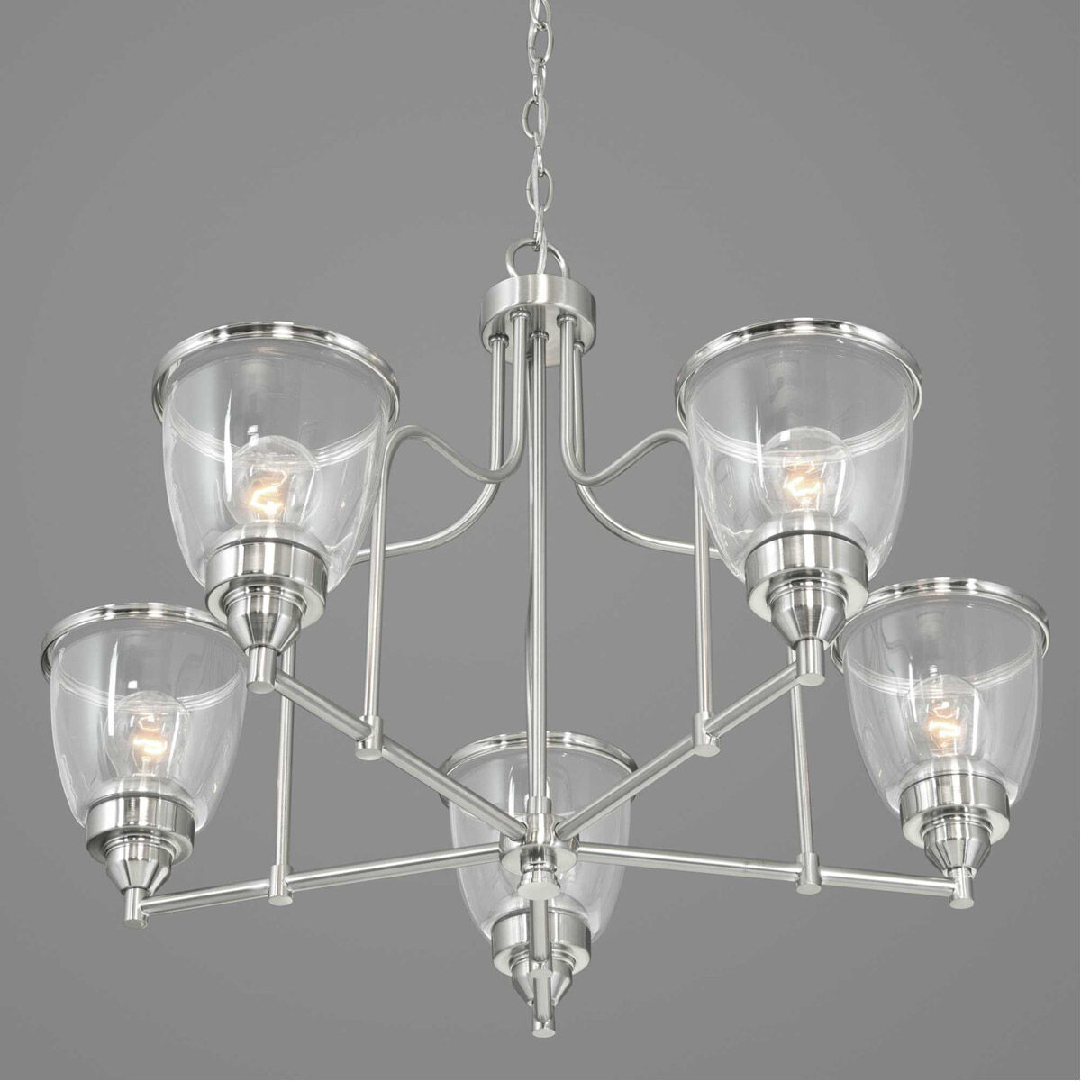 San Francisco Bay 5 Light 28 inch Brushed Nickel Chandelier Ceiling Light