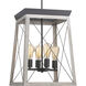 Belmont Bay 4 Light 15.5 inch Graphite Foyer Pendant Ceiling Light