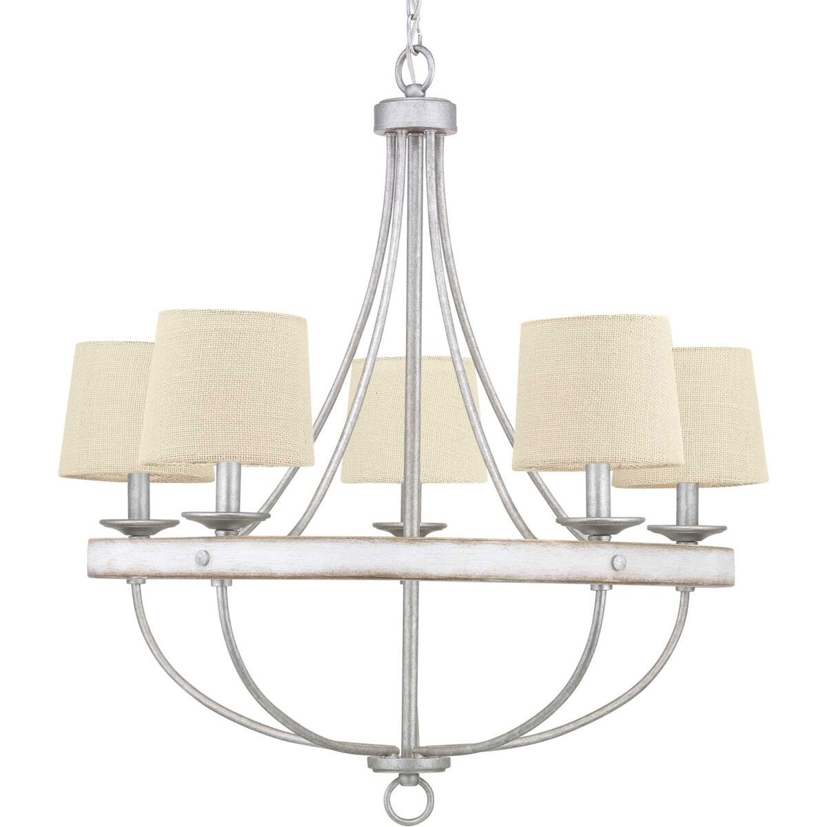 Camps Bay 5 Light 26 inch Galvanized Chandelier Ceiling Light