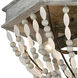 Bright 3 Light 18 inch Washed Gray with Malted Rust Flush Mount Ceiling Light