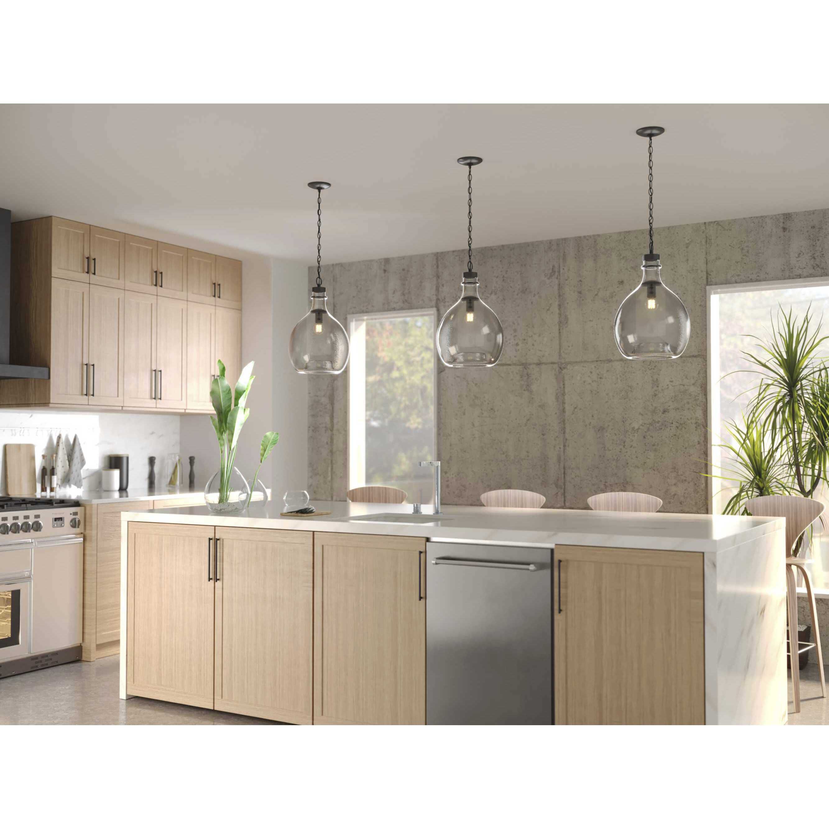 Blue Marlin 1 Light 13 inch Graphite Pendant Ceiling Light, Design Series