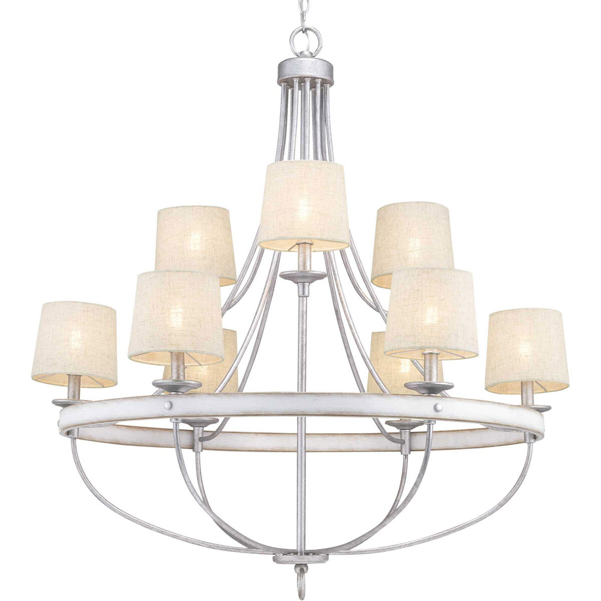 Camps Bay 9 Light 35.25 inch Galvanized Chandelier Ceiling Light