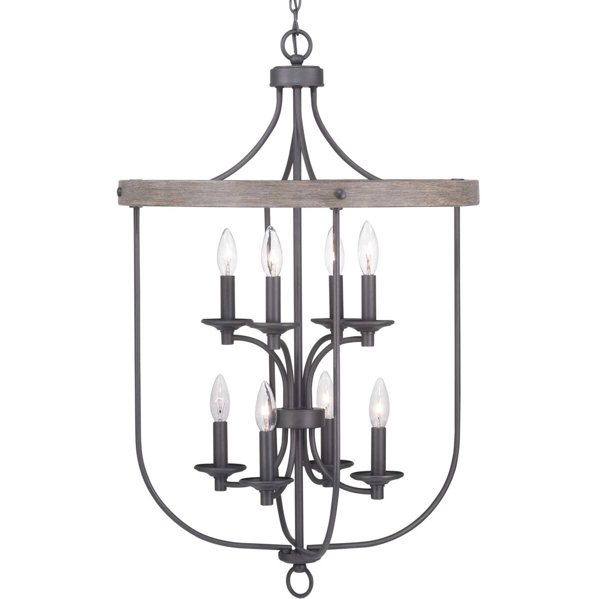 Camps Bay 8 Light 21 inch Graphite Foyer Pendant Ceiling Light